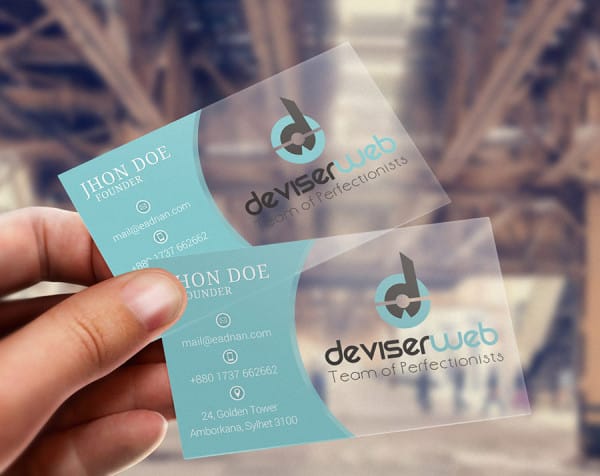 Những mẫu card visit trong suốt Những mẫu card visit trong suốt
