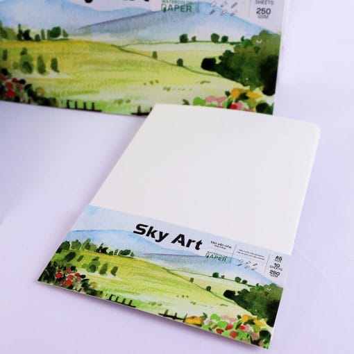 Giấy vẽ màu Magic H-White  - Size Giấy A3 A4 A5 - Dày 250gsm - Giấy trắng vân sần nhẹ - PGREEN
