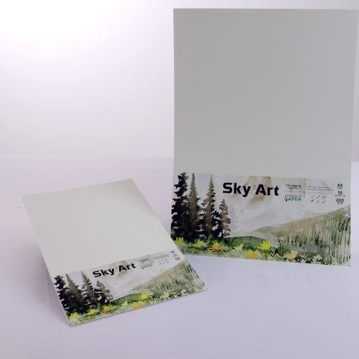 Giấy vẽ màu V-White - Size Giấy A3 A4 A5 - Dày 220gsm - Giấy trắng vân ngang  - PGREEN