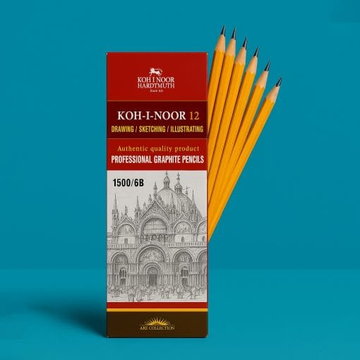 Bút Chì KOH-I-NOOR 1860 Thân Xám - Chì Tiệp Vẽ Mỹ Thuật - Nét Đậm Mượt, Nhiều Độ B