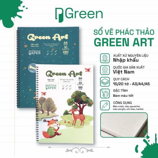 Sổ vẽ Green Art (185gsm)