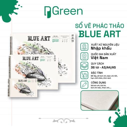 Sổ vẽ Blue Art Natural (110gsm)